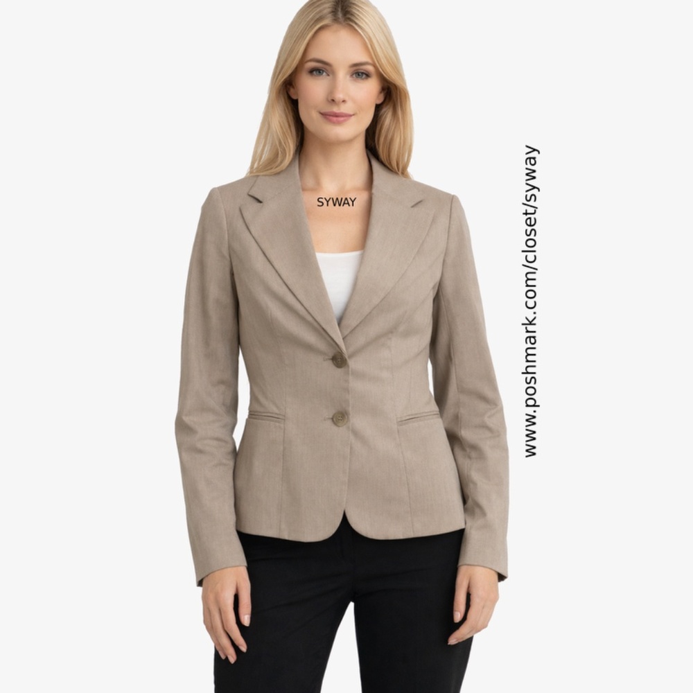 The Limited Khaki Tan Two Button Career Blazer